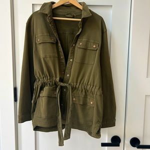 CREAM Khaki Green Utility Cargo Jacket